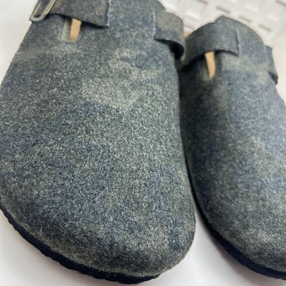 Camo Clog Shoes Mens Size 11 Gray Buckle Cork Footbed Slip On Slippers Comfort - Picture 3 of 9